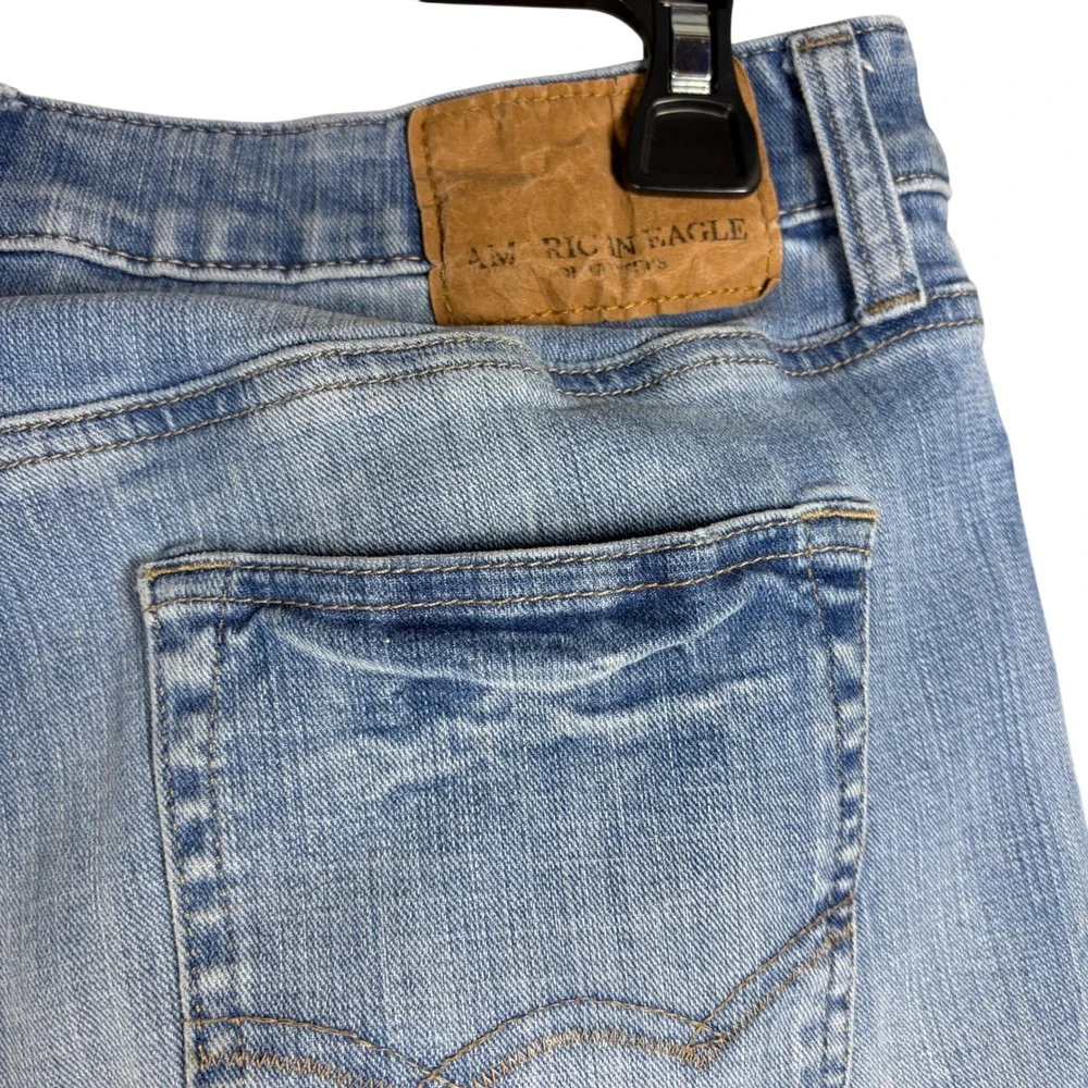 American Eagle Extreme Flex 4 Slim Jeans Light Wash Blue Mens 30x30 Denim - Picture 9 of 14